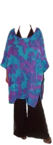 Turquoise & purple cotton